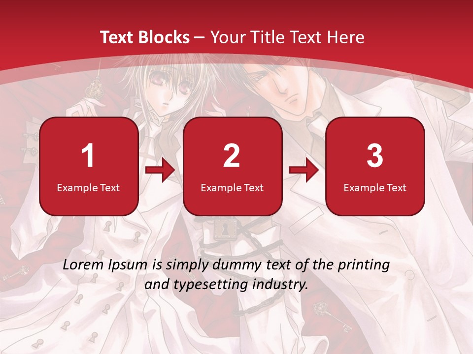 A Couple Of People Are Standing Together In Front Of A Red Background PowerPoint Template