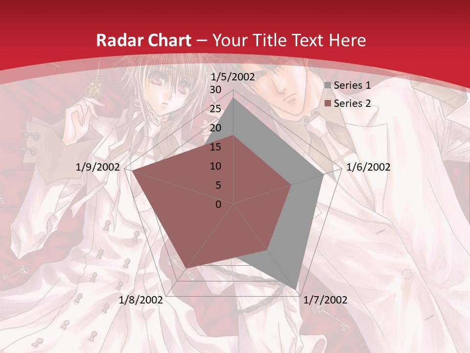 A Couple Of People Are Standing Together In Front Of A Red Background PowerPoint Template