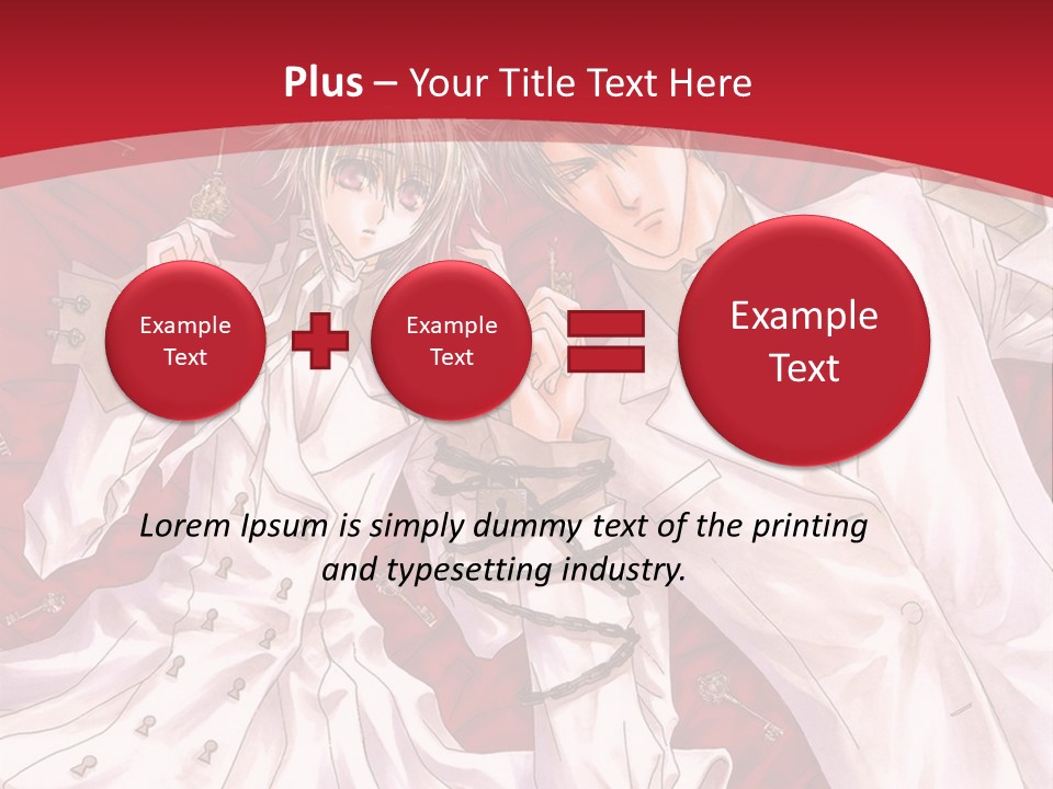 A Couple Of People Are Standing Together In Front Of A Red Background PowerPoint Template