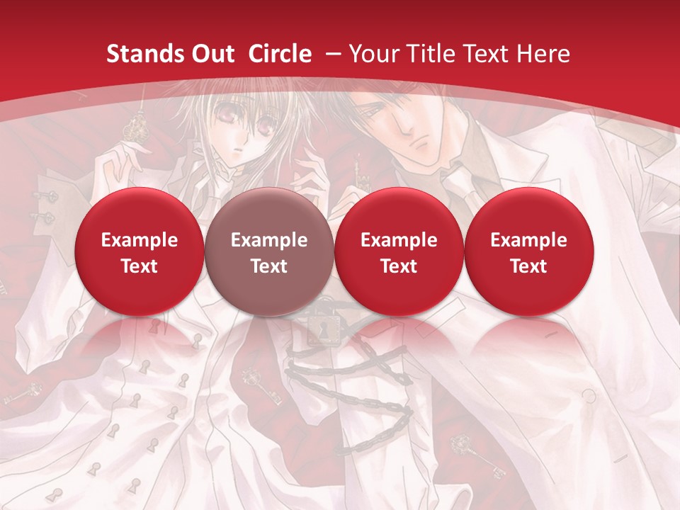 A Couple Of People Are Standing Together In Front Of A Red Background PowerPoint Template