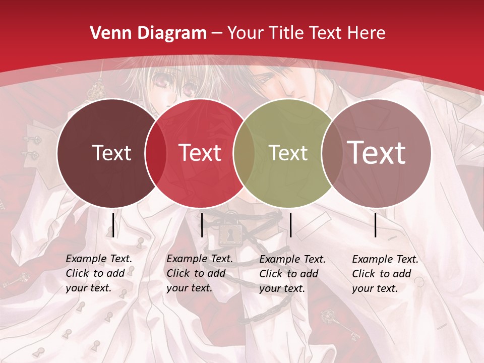 A Couple Of People Are Standing Together In Front Of A Red Background PowerPoint Template