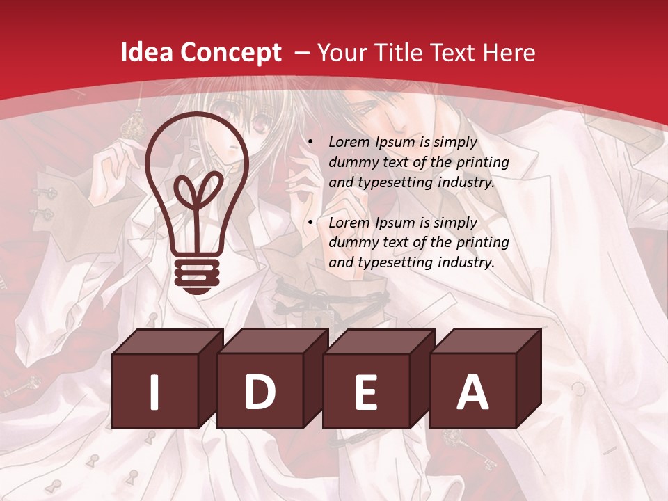 A Couple Of People Are Standing Together In Front Of A Red Background PowerPoint Template