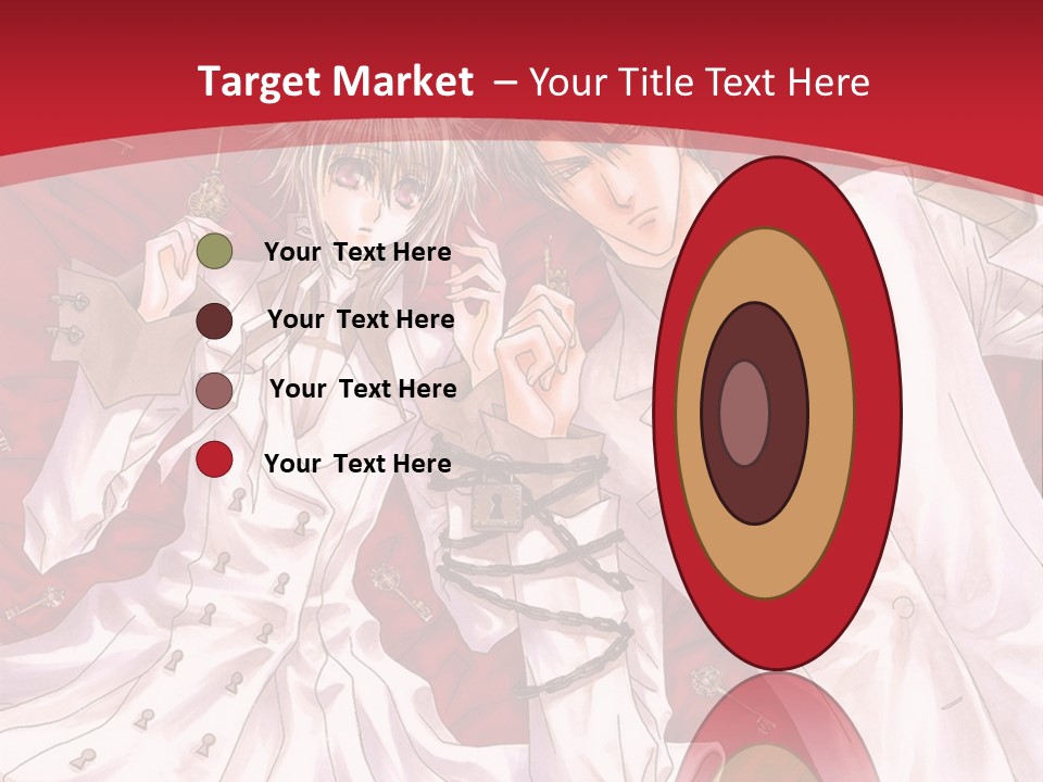 A Couple Of People Are Standing Together In Front Of A Red Background PowerPoint Template