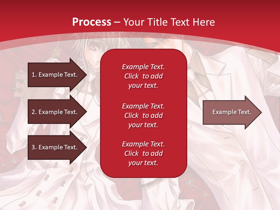 A Couple Of People Are Standing Together In Front Of A Red Background PowerPoint Template