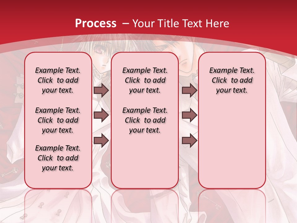 A Couple Of People Are Standing Together In Front Of A Red Background PowerPoint Template