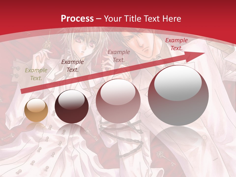 A Couple Of People Are Standing Together In Front Of A Red Background PowerPoint Template