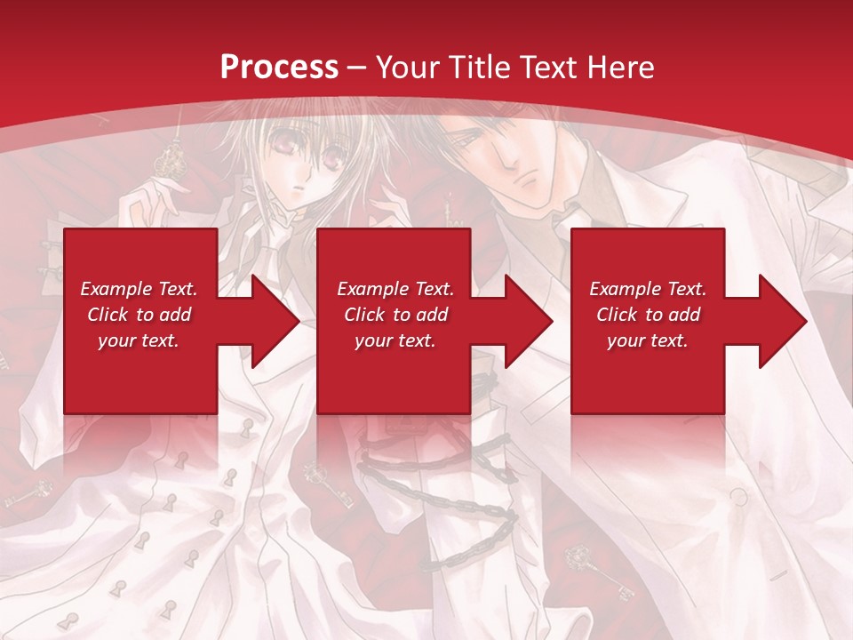 A Couple Of People Are Standing Together In Front Of A Red Background PowerPoint Template