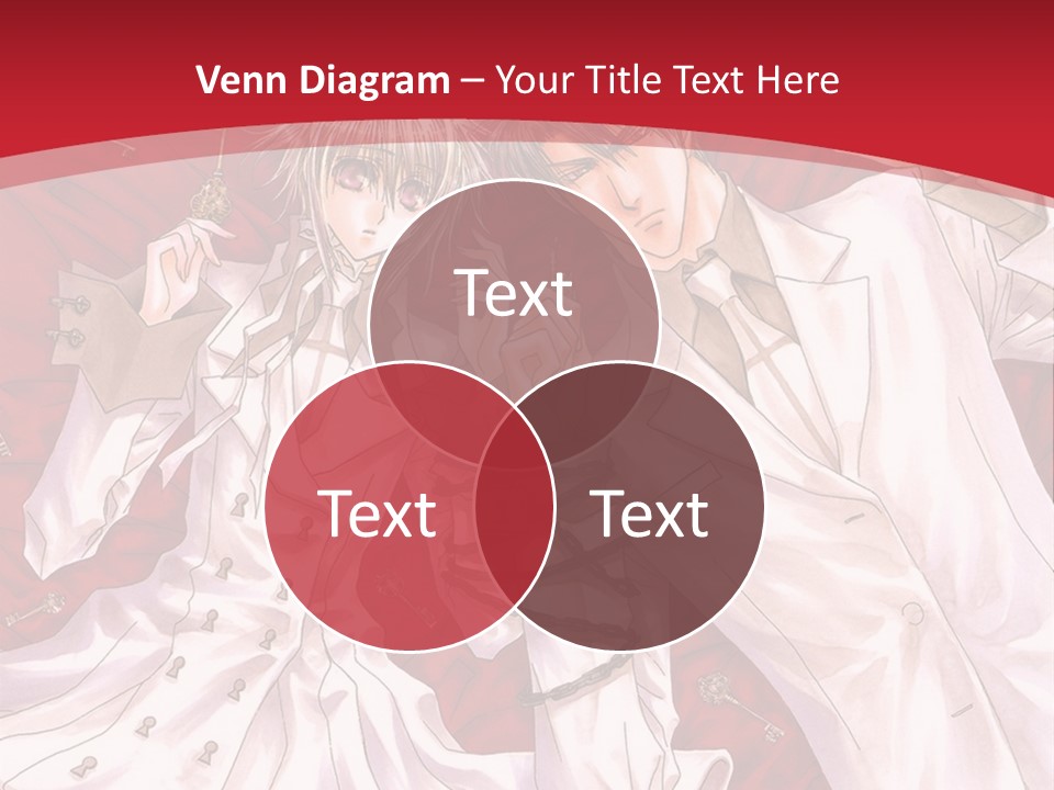 A Couple Of People Are Standing Together In Front Of A Red Background PowerPoint Template