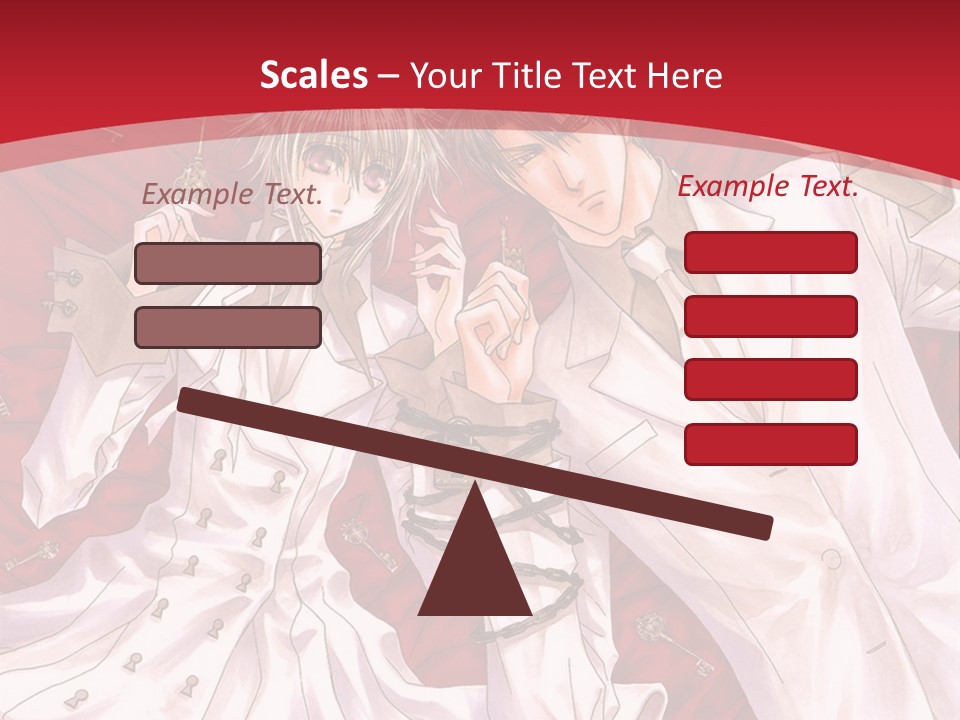 A Couple Of People Are Standing Together In Front Of A Red Background PowerPoint Template