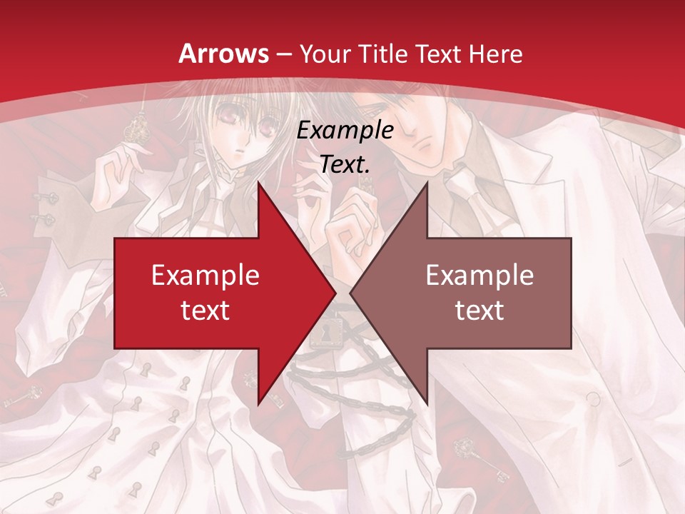 A Couple Of People Are Standing Together In Front Of A Red Background PowerPoint Template