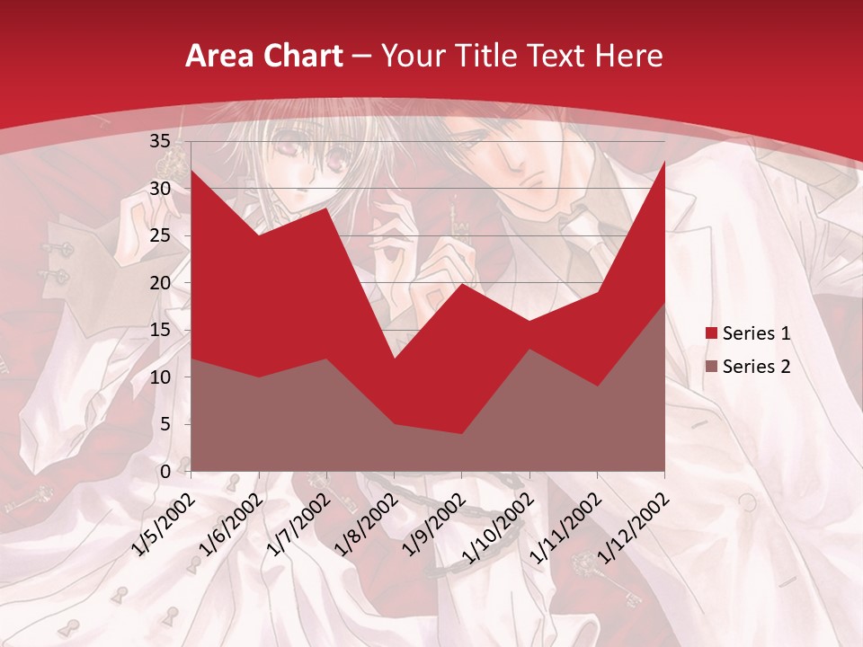 A Couple Of People Are Standing Together In Front Of A Red Background PowerPoint Template