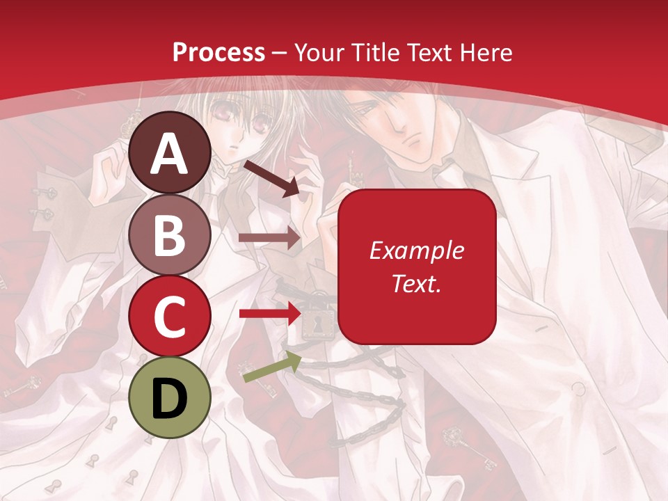 A Couple Of People Are Standing Together In Front Of A Red Background PowerPoint Template