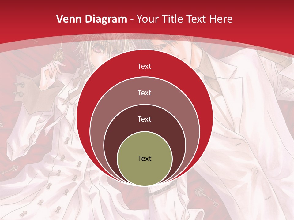 A Couple Of People Are Standing Together In Front Of A Red Background PowerPoint Template