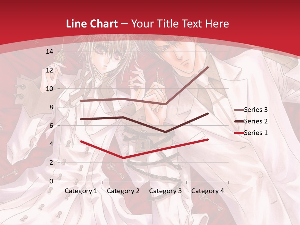 A Couple Of People Are Standing Together In Front Of A Red Background PowerPoint Template