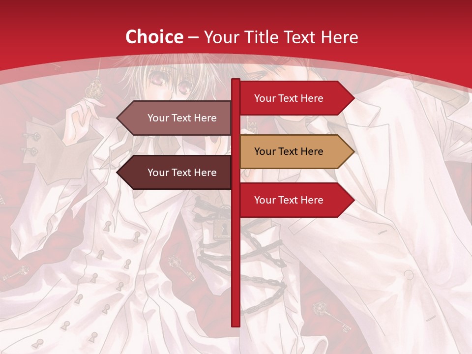 A Couple Of People Are Standing Together In Front Of A Red Background PowerPoint Template