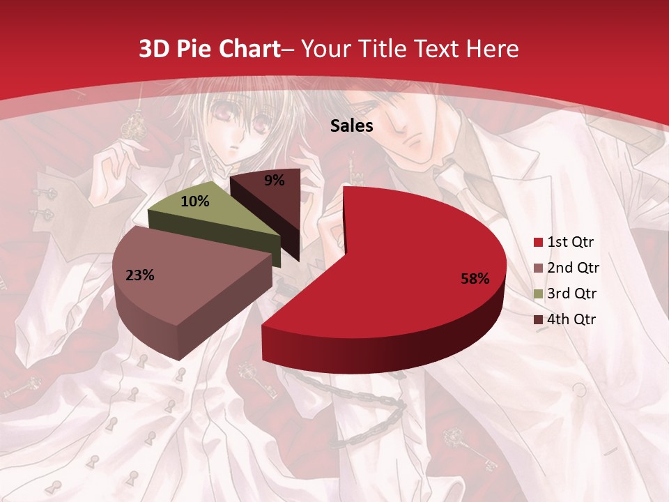 A Couple Of People Are Standing Together In Front Of A Red Background PowerPoint Template