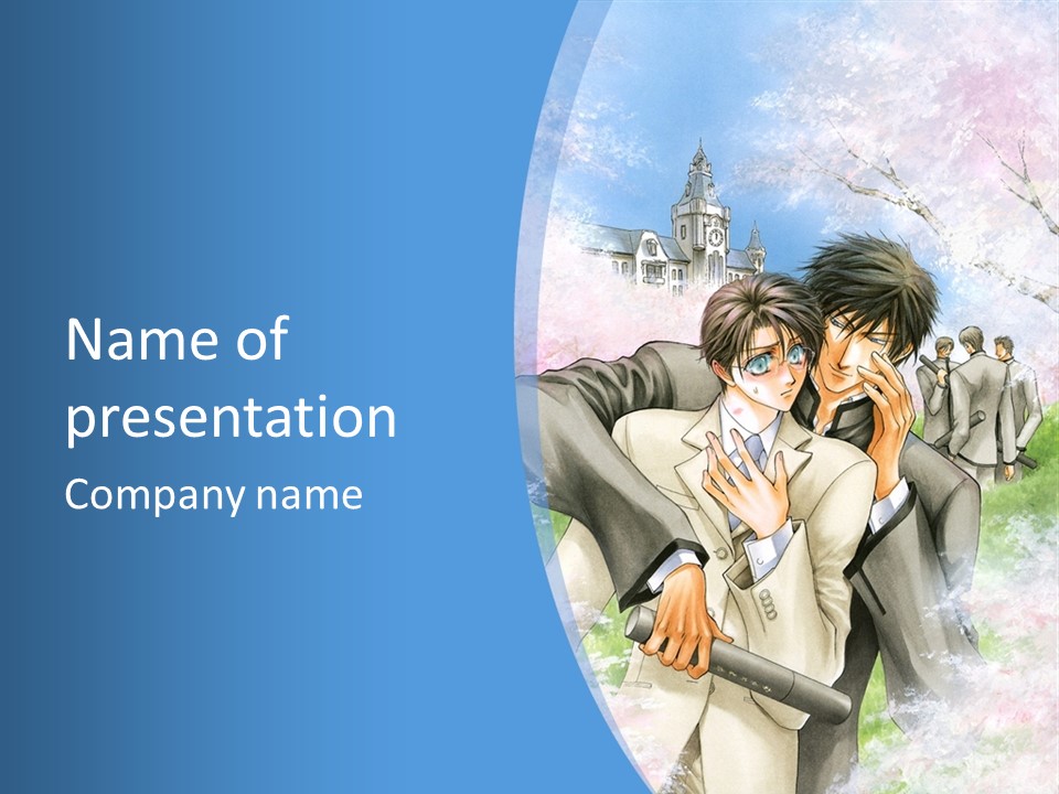 A Couple Of People That Are Hugging Each Other PowerPoint Template