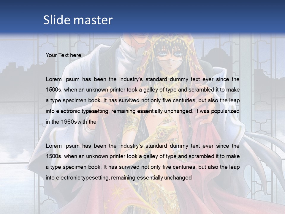 A Man And Woman In A Wedding Dress Powerpoint Template PowerPoint Template