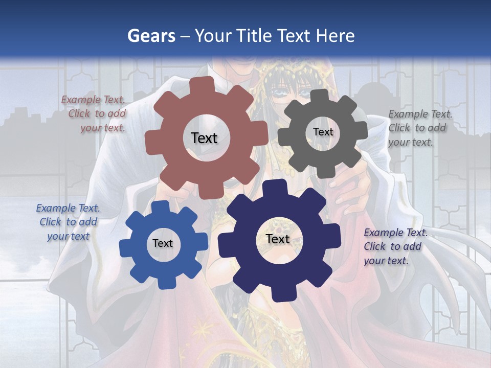 A Man And Woman In A Wedding Dress Powerpoint Template PowerPoint Template