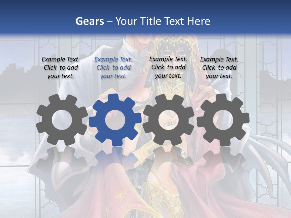 A Man And Woman In A Wedding Dress Powerpoint Template PowerPoint Template