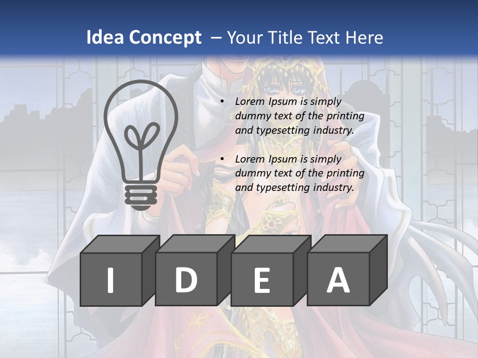 A Man And Woman In A Wedding Dress Powerpoint Template PowerPoint Template