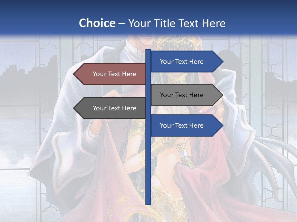 A Man And Woman In A Wedding Dress Powerpoint Template PowerPoint Template