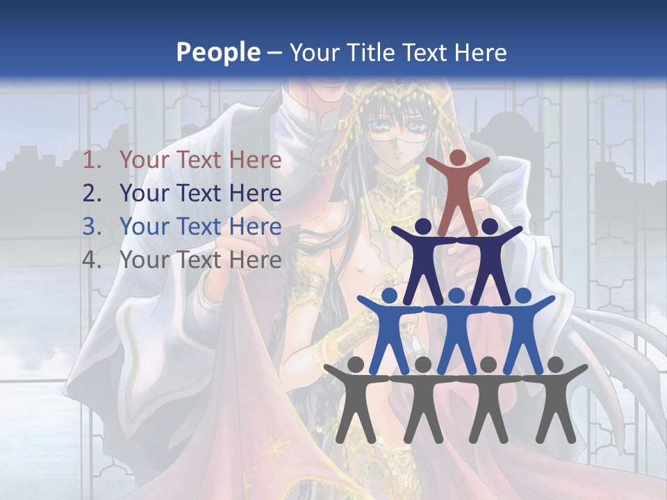 A Man And Woman In A Wedding Dress Powerpoint Template PowerPoint Template