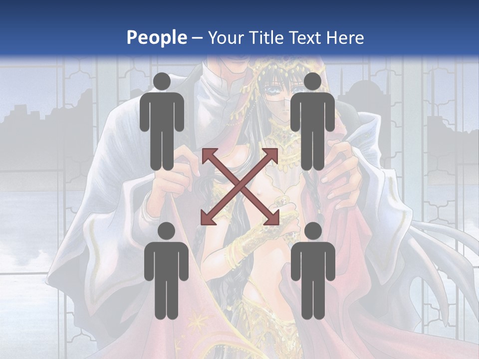 A Man And Woman In A Wedding Dress Powerpoint Template PowerPoint Template