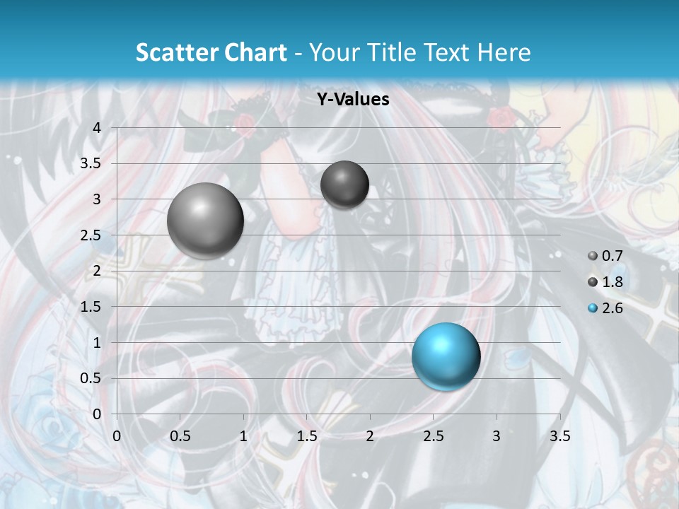 A Girl With Long Hair And Wings On A Skateboard In Front Of A Blue PowerPoint Template