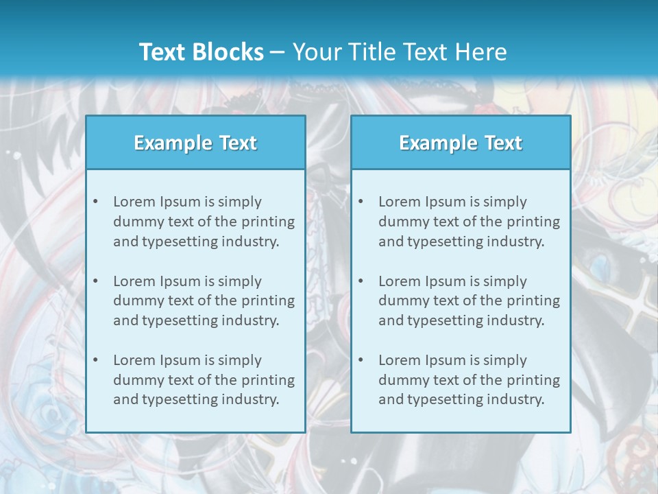 A Girl With Long Hair And Wings On A Skateboard In Front Of A Blue PowerPoint Template