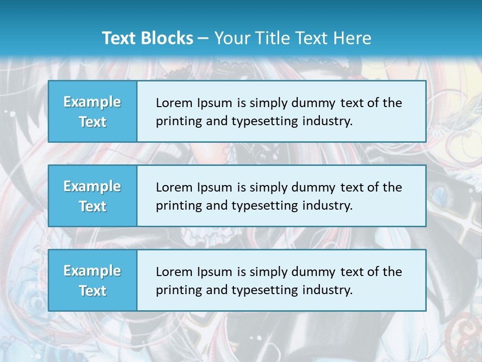 A Girl With Long Hair And Wings On A Skateboard In Front Of A Blue PowerPoint Template