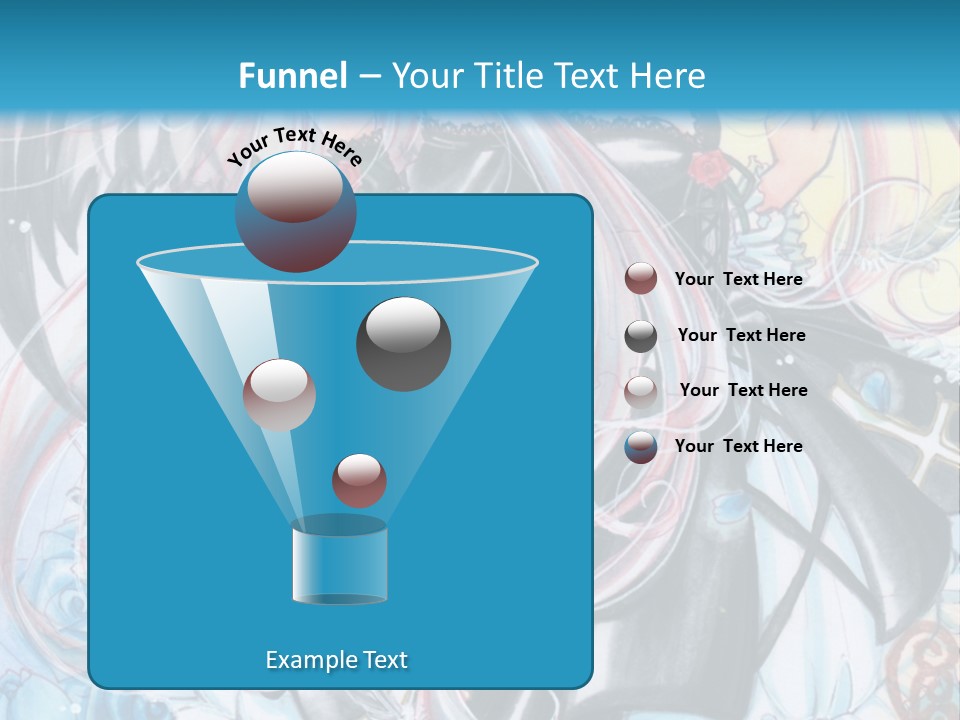 A Girl With Long Hair And Wings On A Skateboard In Front Of A Blue PowerPoint Template