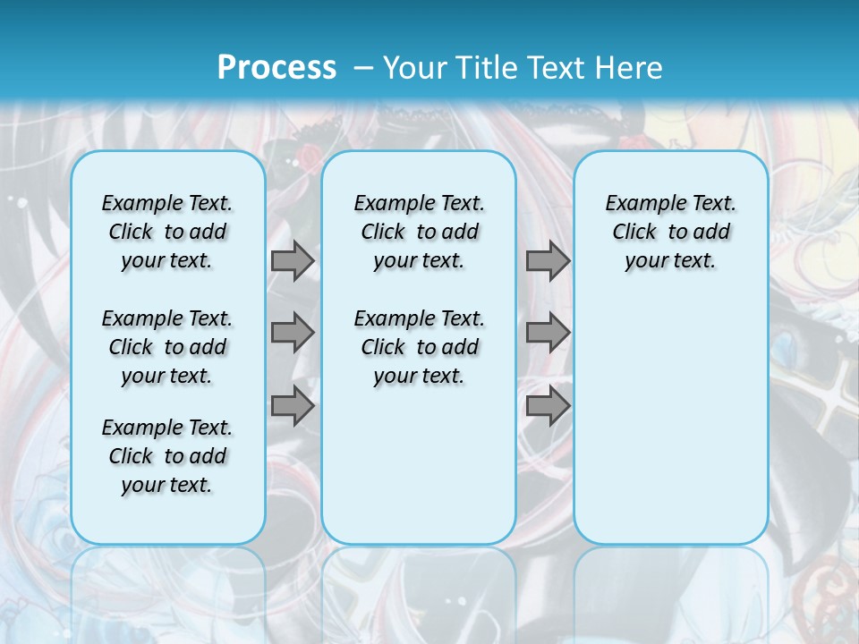 A Girl With Long Hair And Wings On A Skateboard In Front Of A Blue PowerPoint Template