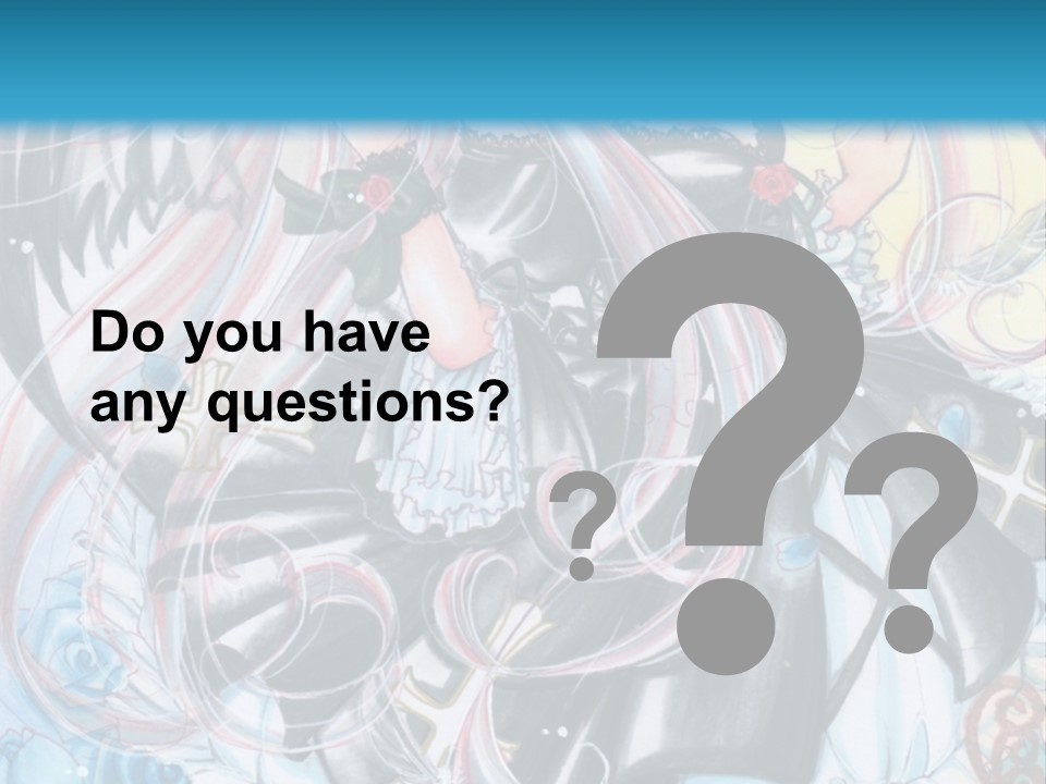 A Girl With Long Hair And Wings On A Skateboard In Front Of A Blue PowerPoint Template