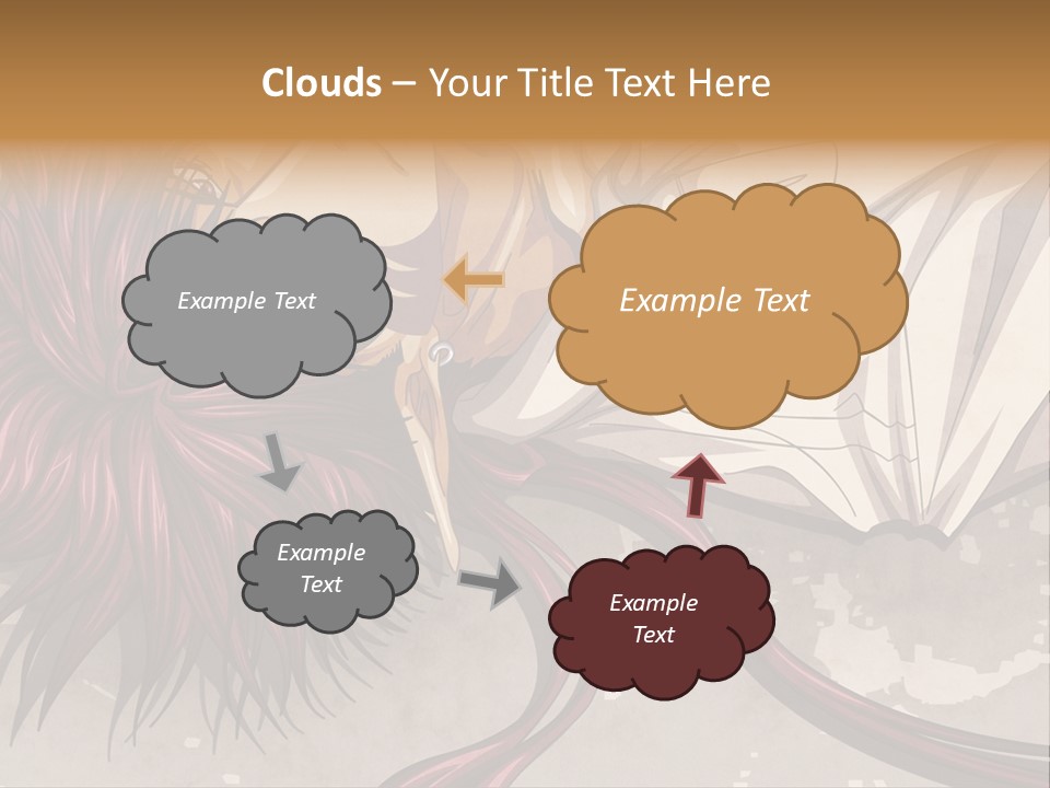A Woman Laying In Bed With Her Head On The Pillow PowerPoint Template