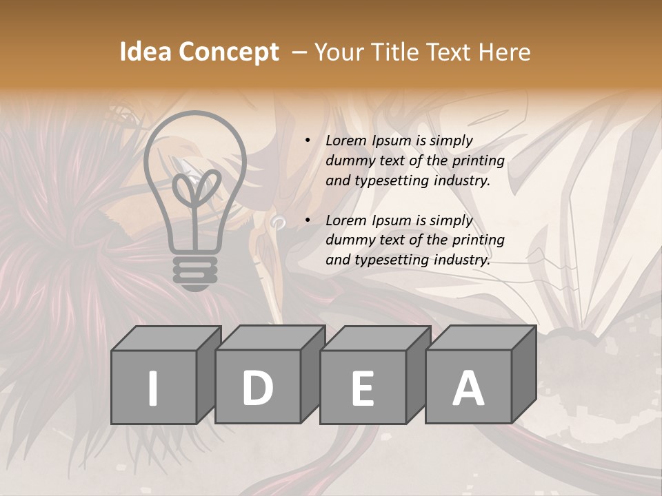 A Woman Laying In Bed With Her Head On The Pillow PowerPoint Template