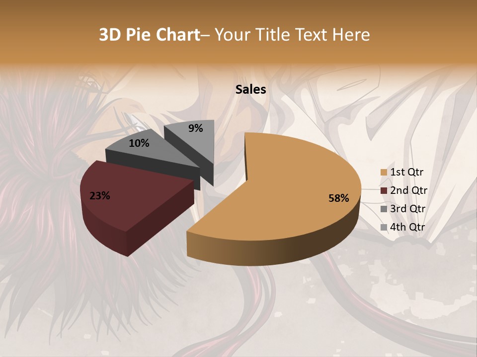 A Woman Laying In Bed With Her Head On The Pillow PowerPoint Template