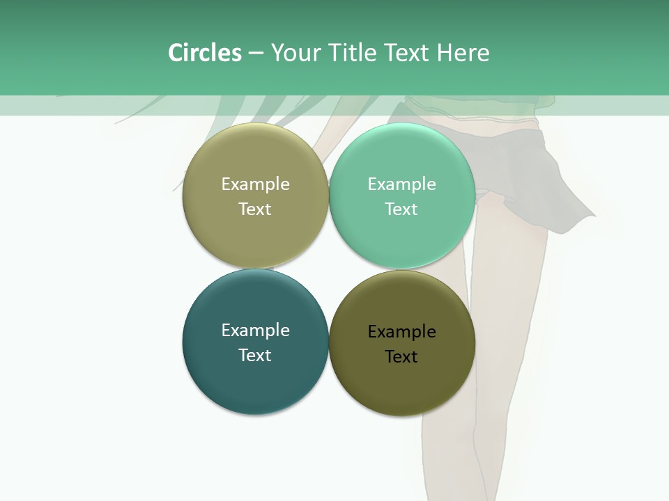 A Girl With Green Hair Is Standing Next To A Wall PowerPoint Template