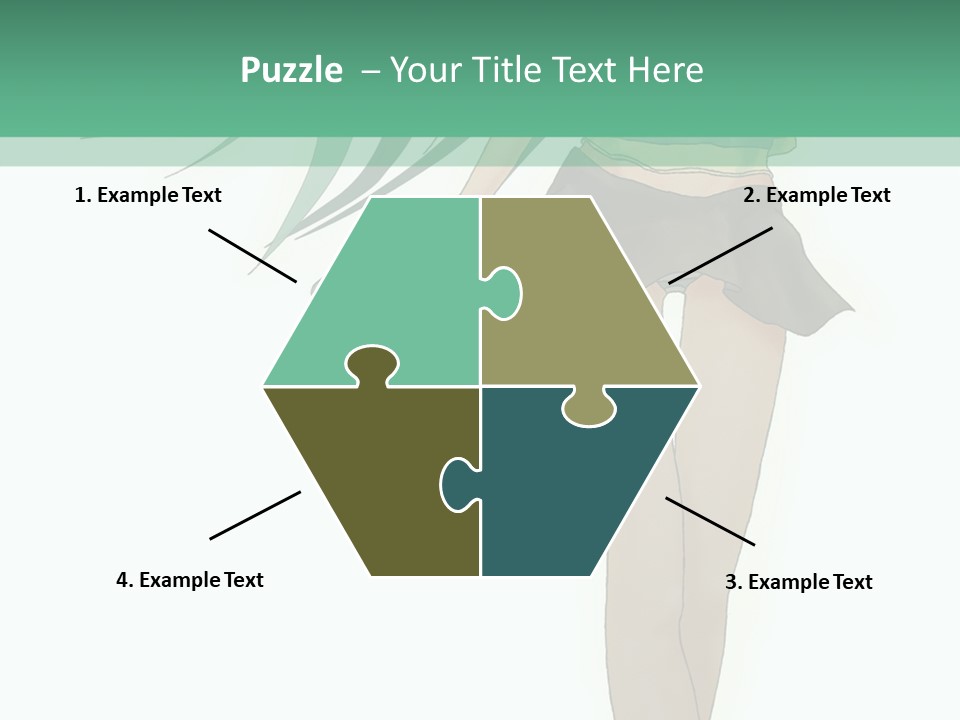 A Girl With Green Hair Is Standing Next To A Wall PowerPoint Template