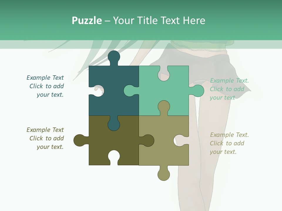 A Girl With Green Hair Is Standing Next To A Wall PowerPoint Template