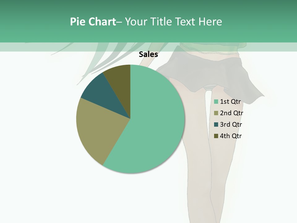 A Girl With Green Hair Is Standing Next To A Wall PowerPoint Template