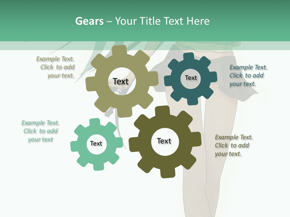 A Girl With Green Hair Is Standing Next To A Wall PowerPoint Template