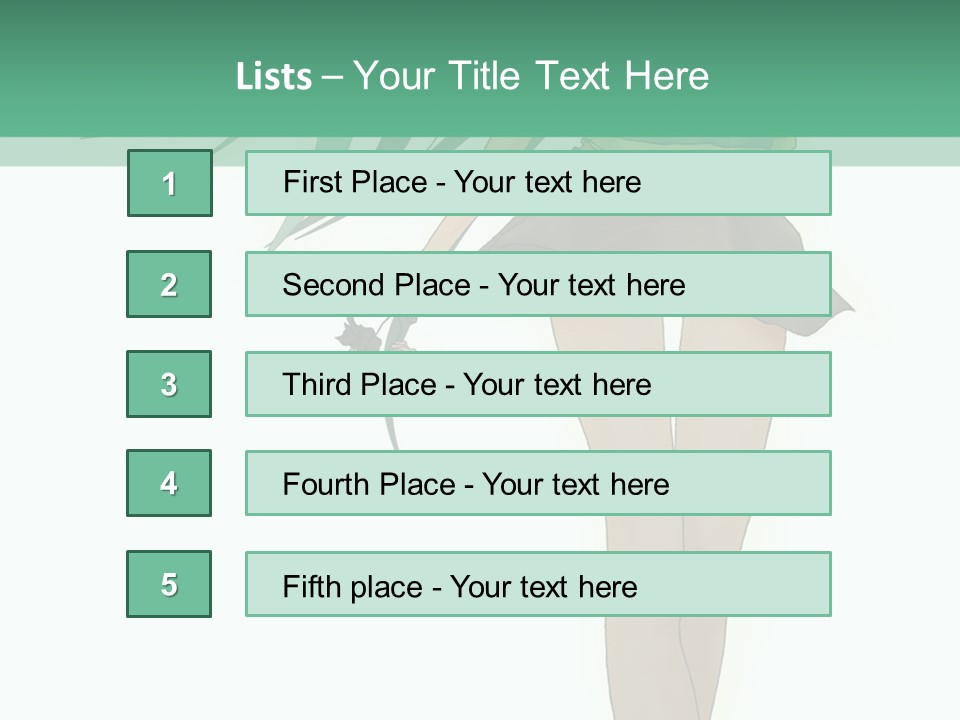 A Girl With Green Hair Is Standing Next To A Wall PowerPoint Template