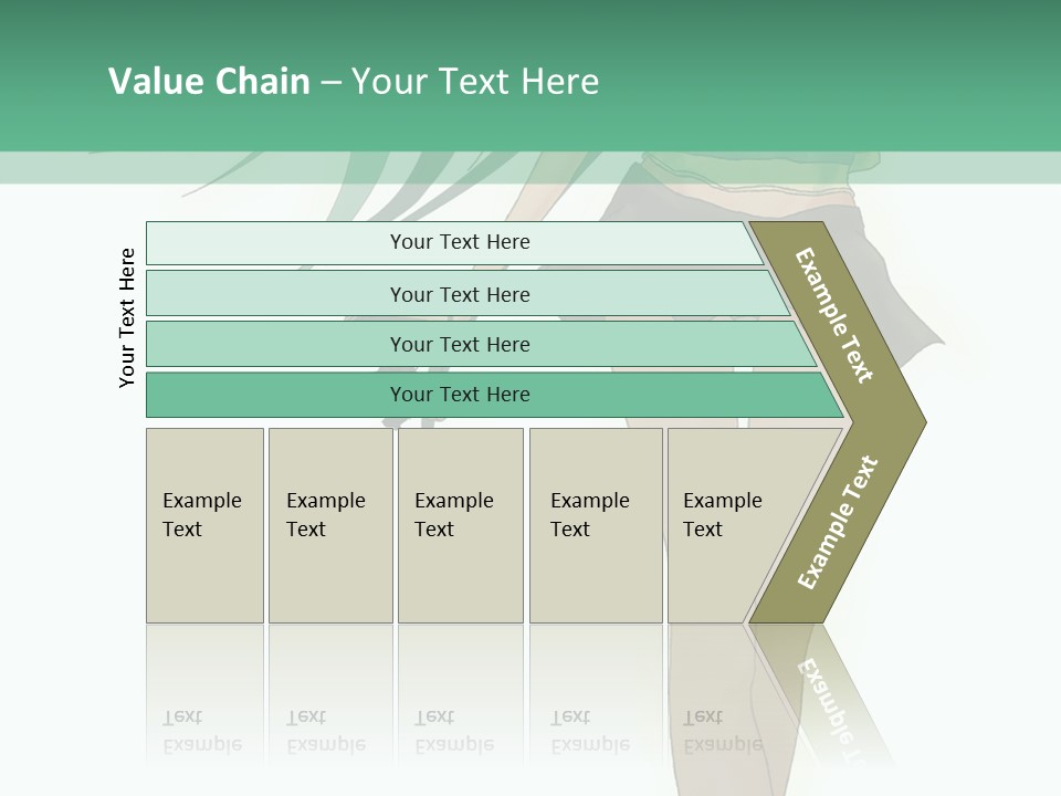 A Girl With Green Hair Is Standing Next To A Wall PowerPoint Template