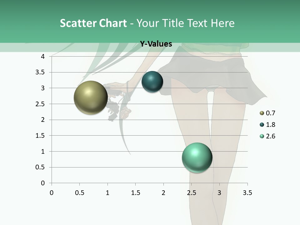 A Girl With Green Hair Is Standing Next To A Wall PowerPoint Template