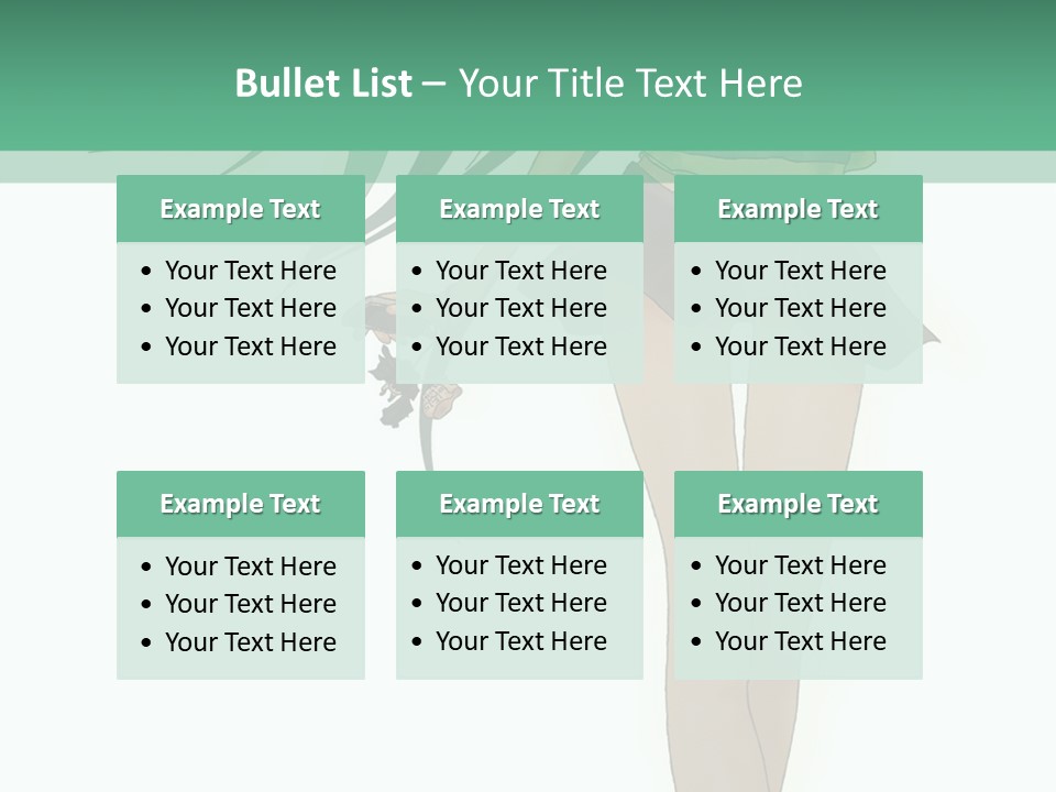 A Girl With Green Hair Is Standing Next To A Wall PowerPoint Template