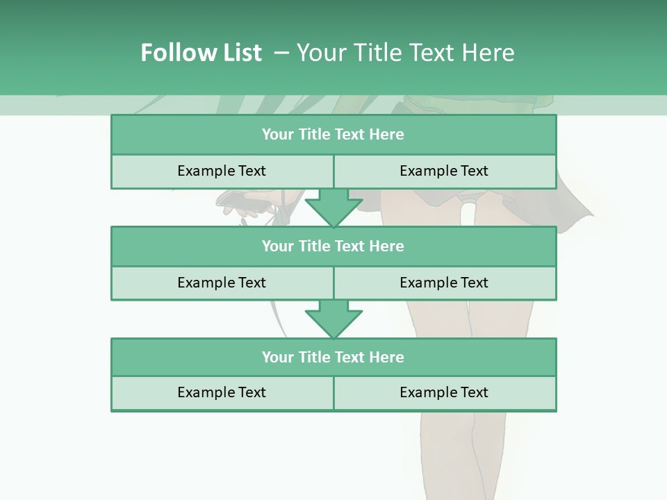 A Girl With Green Hair Is Standing Next To A Wall PowerPoint Template