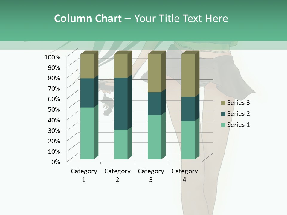 A Girl With Green Hair Is Standing Next To A Wall PowerPoint Template