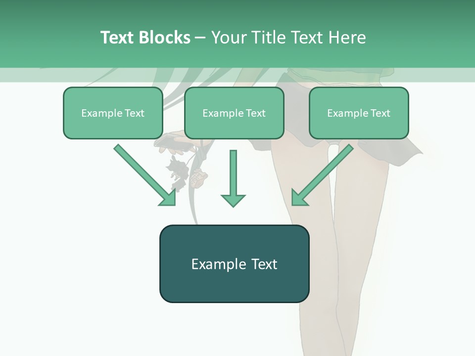 A Girl With Green Hair Is Standing Next To A Wall PowerPoint Template