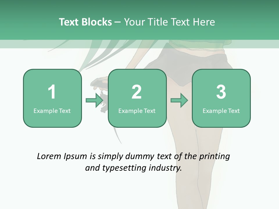 A Girl With Green Hair Is Standing Next To A Wall PowerPoint Template